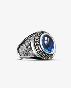 ANELLO CELEBRATIVO OVALE PERSONALIZZABILE IN ARGENTO