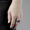 ANELLO CELEBRATIVO QUADRATO PERSONALIZZABILE IN ARGENTO
