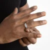 ANELLO CHEVALIER OTTAGONO ORIZZONTALE BALANCE IN ARGENTO PERSONALIZZABILE