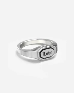 ANELLO CHEVALIER OTTAGONO ORIZZONTALE BALANCE IN ARGENTO PERSONALIZZABILE