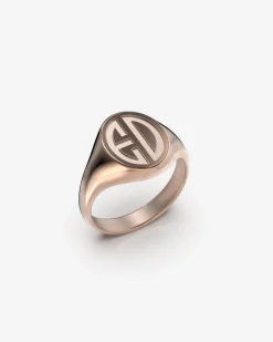 ANELLO CHEVALIER OVALE IN ORO