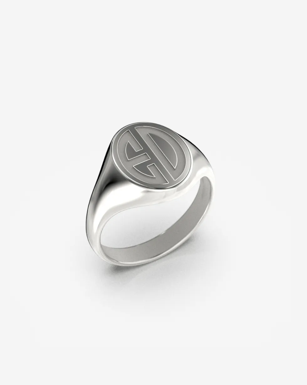 ANELLO CHEVALIER OVALE IN ORO