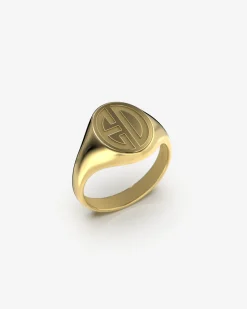 ANELLO CHEVALIER OVALE IN ORO