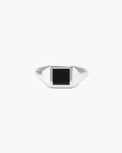 ANELLO CHEVALIER QUADRATO DA MIGNOLO SMALTATO