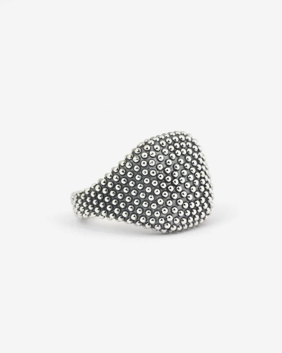 ANELLO CHEVALIER QUADRATO PUNTINATO DA MIGNOLO