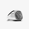 ANELLO CHEVALIER QUADRATO SMUSSATO CON INCISIONE PERSONALIZZATA