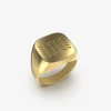 ANELLO CHEVALIER QUADRATO SMUSSATO IN ORO