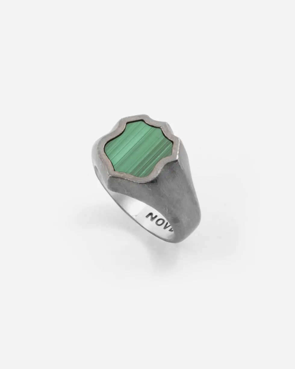 ANELLO CHEVALIER SCUDO IN ARGENTO