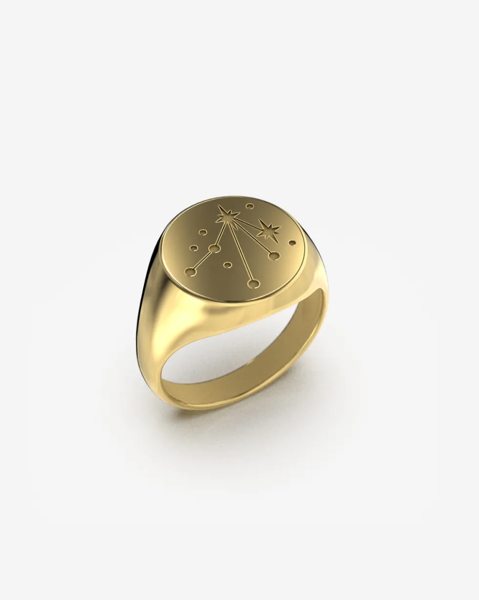 ANELLO CHEVALIER TONDO IN ORO