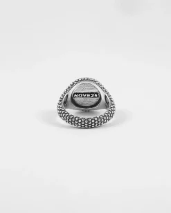 ANELLO CHEVALIER TONDO PUNTINATO CON LETTERA INIZIALE PERSONALIZZABILE