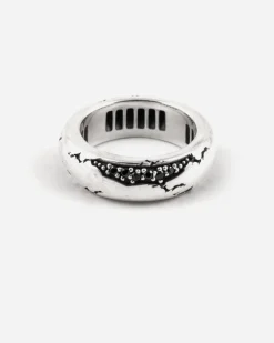 ANELLO FEDE BOLD MATERIC CON PIETRE NERE