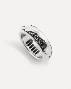ANELLO FEDE BOLD MATERIC CON PIETRE NERE