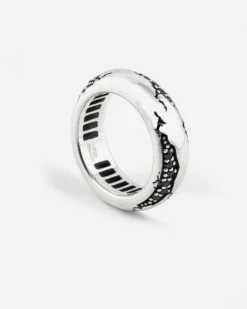 ANELLO FEDE BOLD MATERIC CON PIETRE NERE