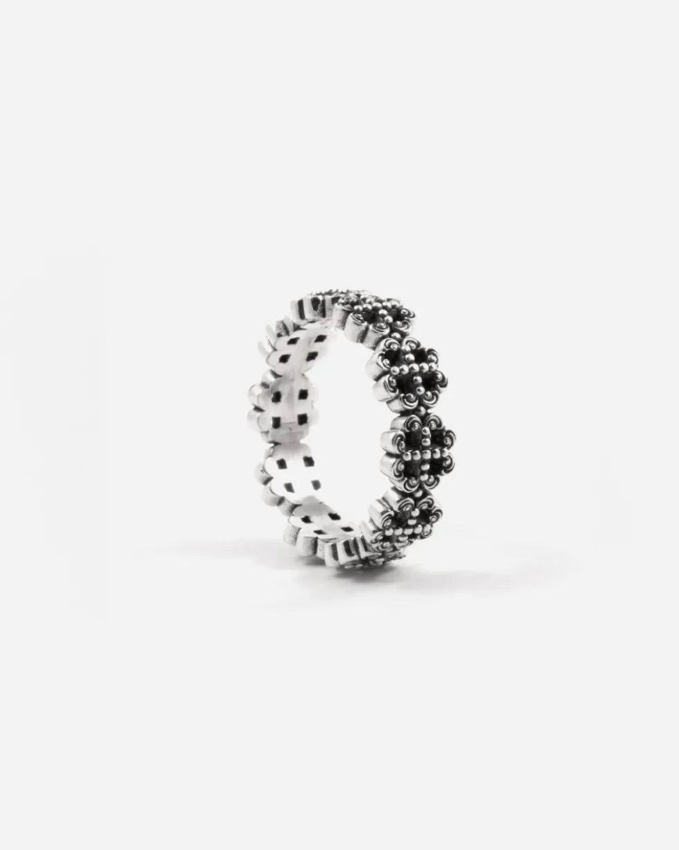 ANELLO FEDE MODULI GOTICI REAL IN ARGENTO