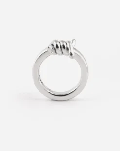 ANELLO FEDE MODULO SPINATO RAZOR IN ARGENTO