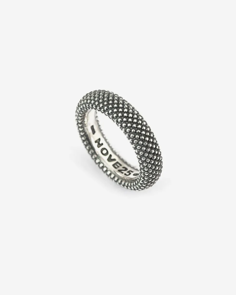 ANELLO FEDE PUNTINATA IN ARGENTO