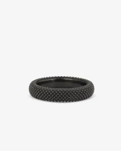 ANELLO FEDE PUNTINATA TOTAL BLACK