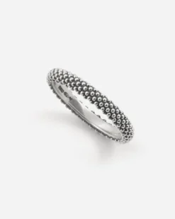 ANELLO FEDINA SOTTILE PUNTINATA IN ARGENTO