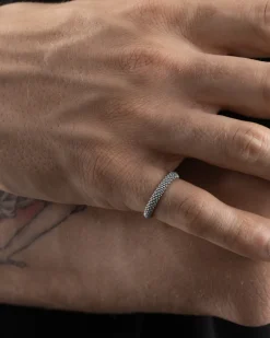 ANELLO FEDINA SOTTILE PUNTINATA IN ARGENTO