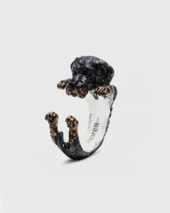 ANELLO HUG BASSOTTO PELO DURO SMALTATO