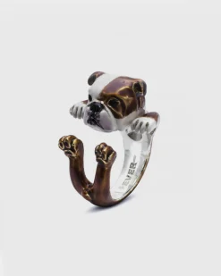 ANELLO HUG BULLDOG INGLESE / SMALTO