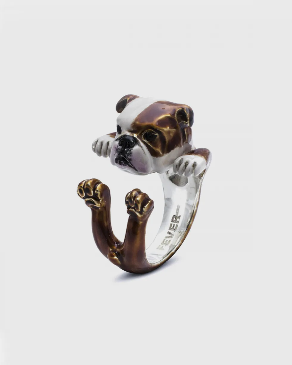 ANELLO HUG BULLDOG INGLESE / SMALTO
