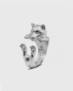 ANELLO HUG CANE AKITA INU IN ARGENTO