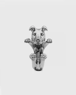 ANELLO HUG CANE AMERICAN STAFFORDSHIRE IN ARGENTO