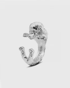 ANELLO HUG CANE BARBONCINO IN ARGENTO