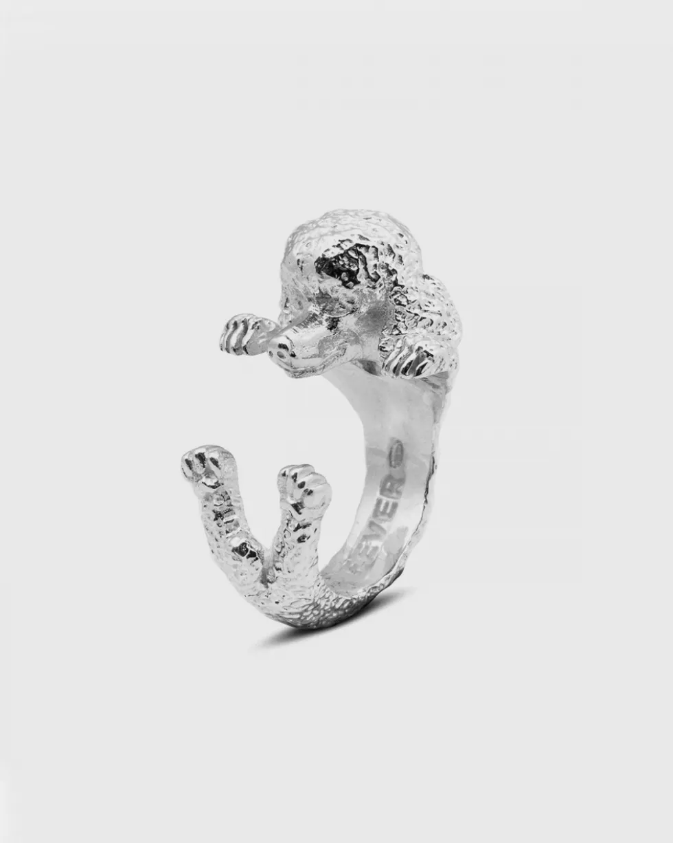 ANELLO HUG CANE BARBONCINO IN ARGENTO
