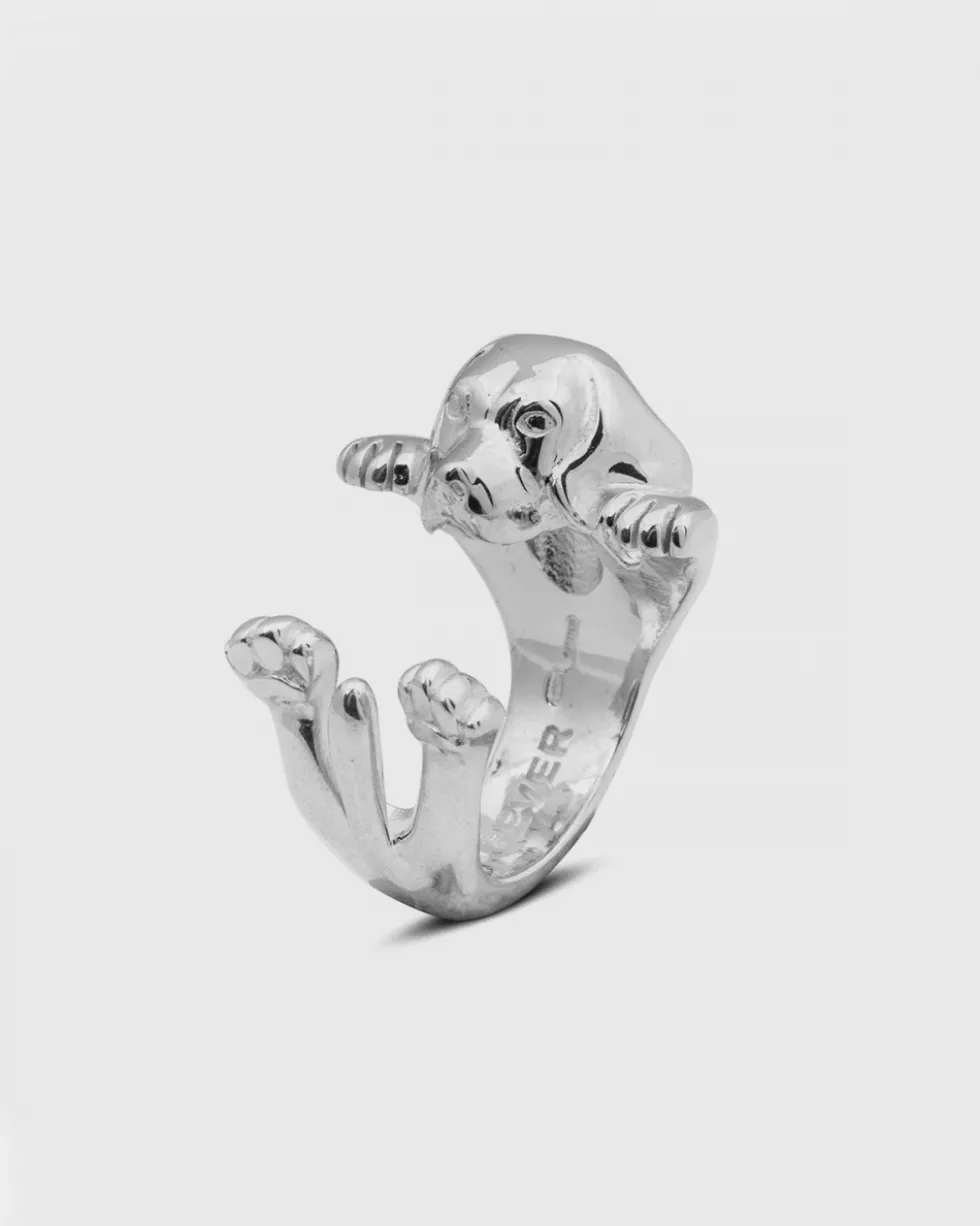 ANELLO HUG CANE BEAGLE IN ARGENTO