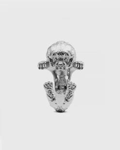 ANELLO HUG CANE BICHON FRISE' IN ARGENTO