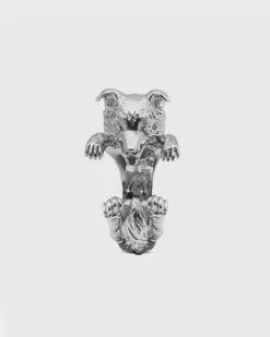 ANELLO HUG CANE BORDER COLLIE IN ARGENTO