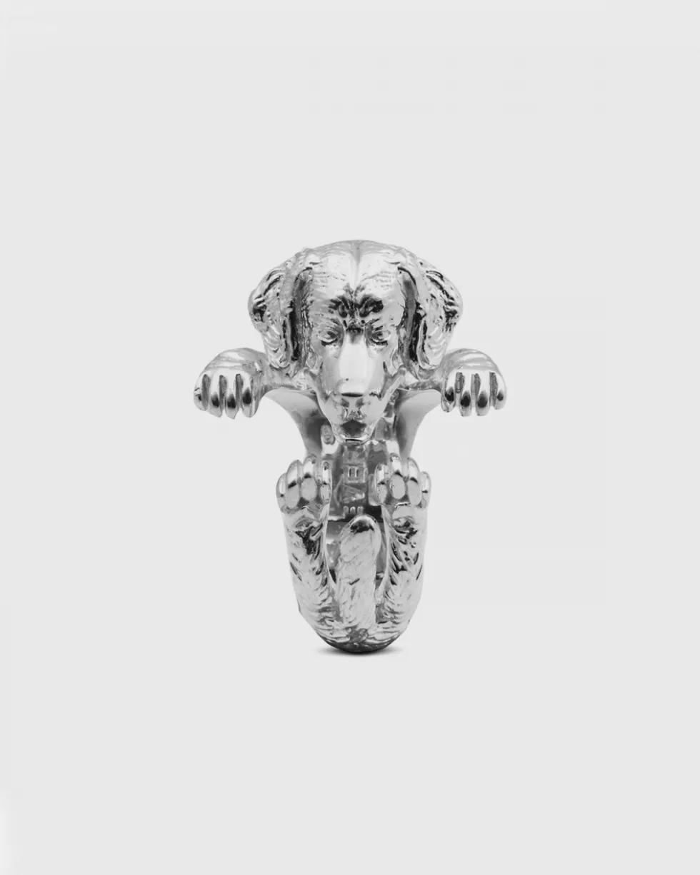 ANELLO HUG CANE BOVARO DEL BERNESE IN ARGENTO