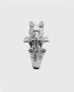 ANELLO HUG CANE PASTORE TEDESCO IN ARGENTO