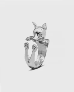 ANELLO HUG CANE PINSCHER IN ARGENTO
