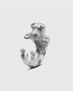 ANELLO HUG CANE SCHNAUZER IN ARGENTO