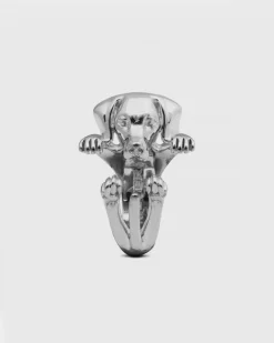 ANELLO HUG CANE WEIMARANER IN ARGENTO