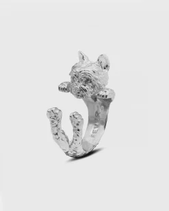 ANELLO HUG CANE YORKSHIRE IN ARGENTO