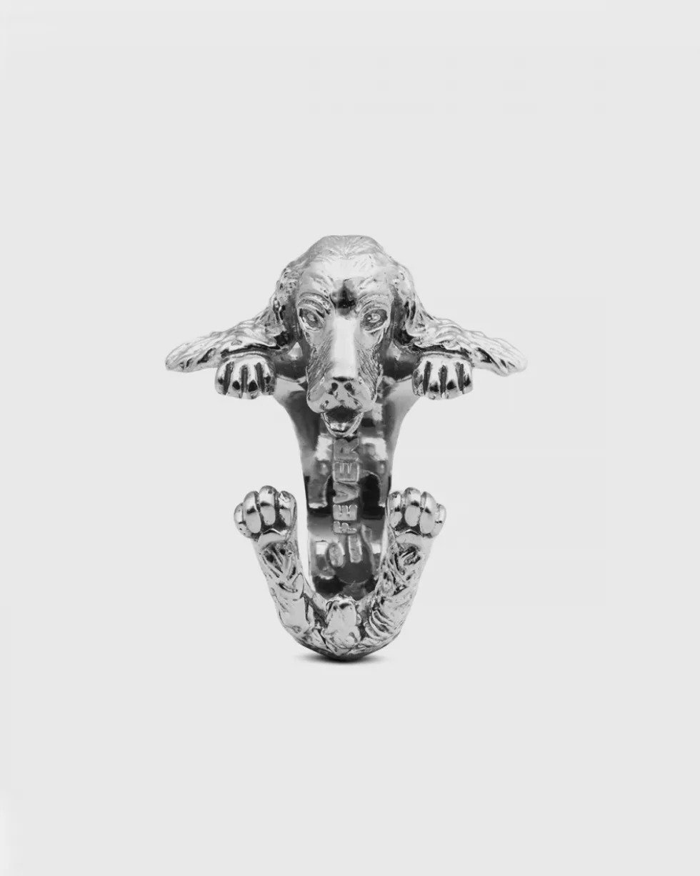 ANELLO HUG COCKER SPANIEL INGLESE IN ARGENTO