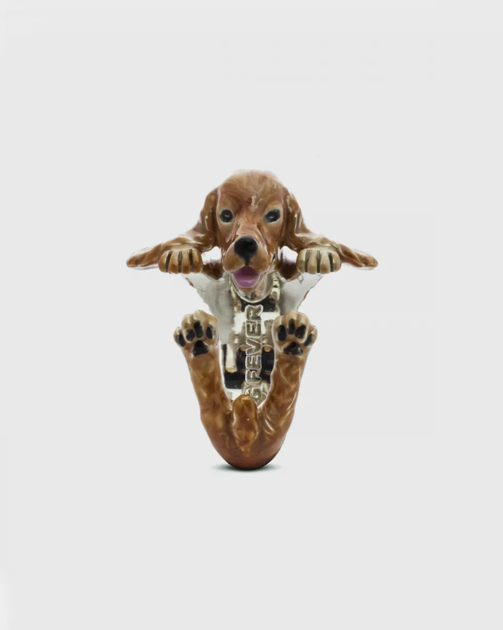 ANELLO HUG COCKER SPANIEL INGLESE SMALTATO