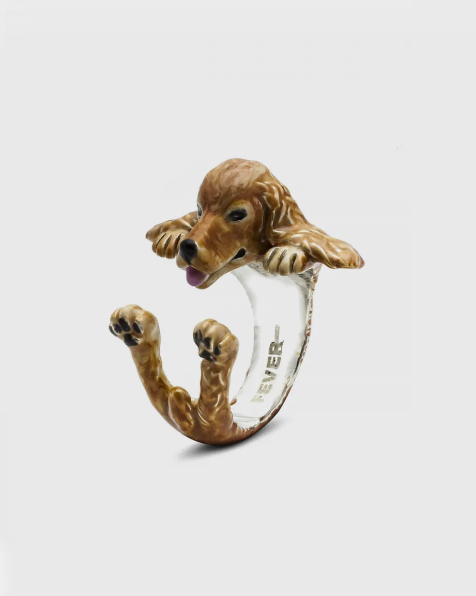 ANELLO HUG COCKER SPANIEL INGLESE SMALTATO