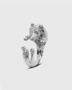 ANELLO HUG COLLIE IN ARGENTO