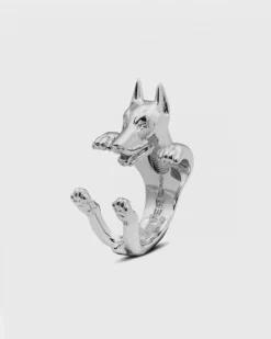 ANELLO HUG DOBERMANN IN ARGENTO