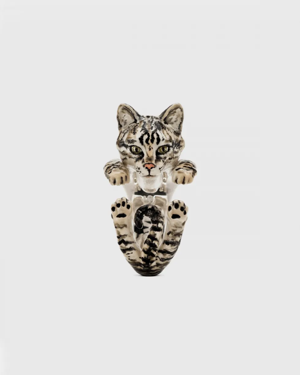 ANELLO HUG EUROPEO / SMALTO TIGRATO CAT FEVER