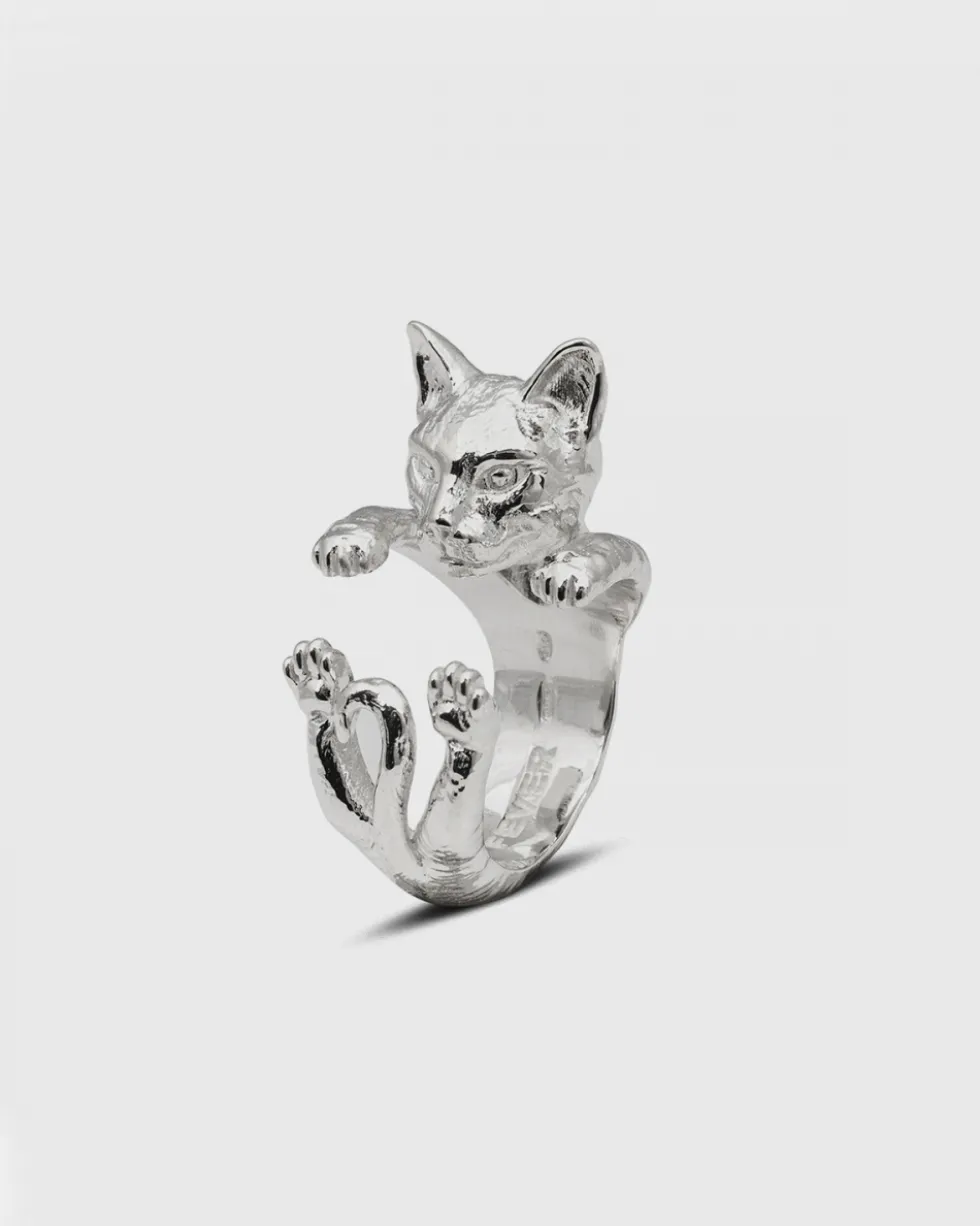 ANELLO HUG GATTO BENGALA IN ARGENTO