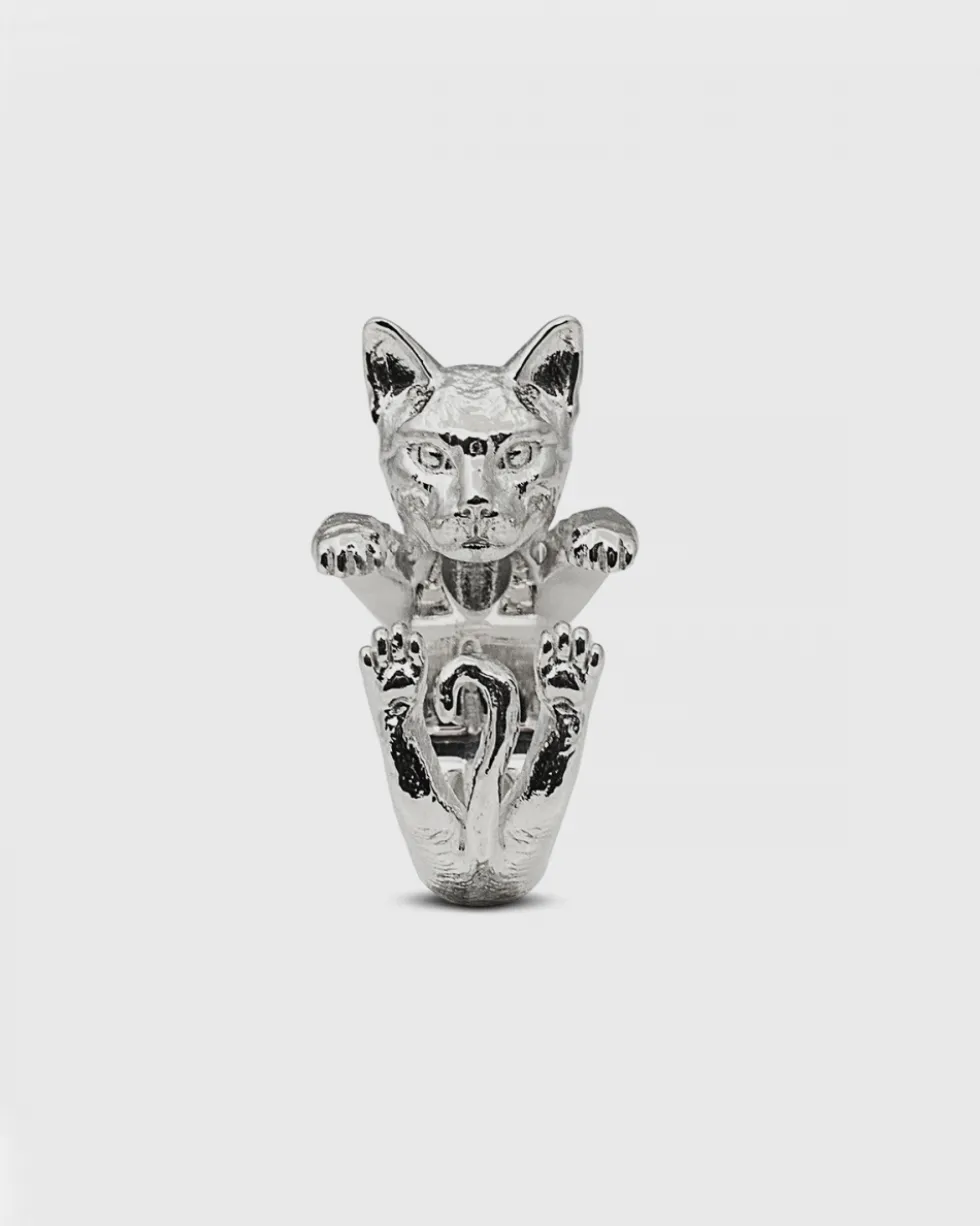 ANELLO HUG GATTO BENGALA IN ARGENTO