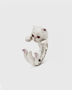 ANELLO HUG GATTO PERSIANO SMALTATO