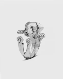 ANELLO HUG LABRADOR RETRIEVER / ARGENTO LUCIDO
