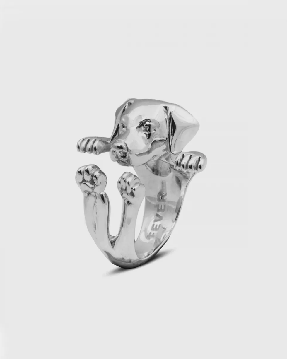 ANELLO HUG LABRADOR RETRIEVER / ARGENTO LUCIDO